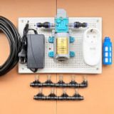 Combo bộ phun sương tự động điều kiển từ xa bằng wifi 15 béc bơm OM1521 +ổ wifi
