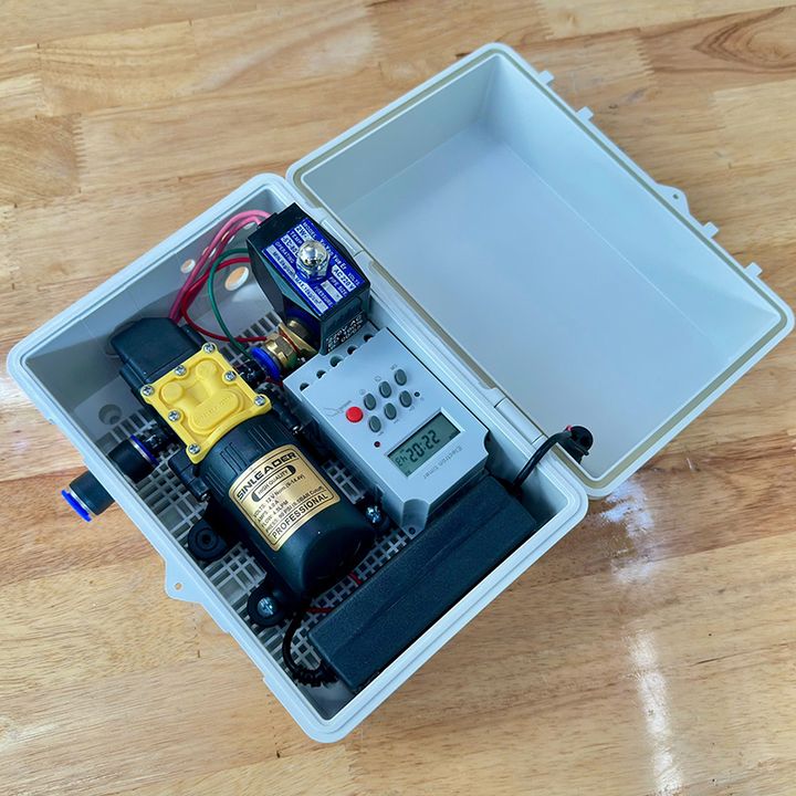 Bộ bơm đơn Time lắp sẵn gồm tủ điện van từ timer bơm 60w