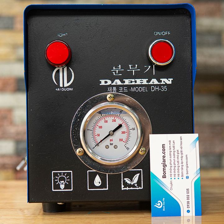 Máy bơm tăng áp tưới lan Daehan DH 35 dùng từ 20 đến 35 béc phun